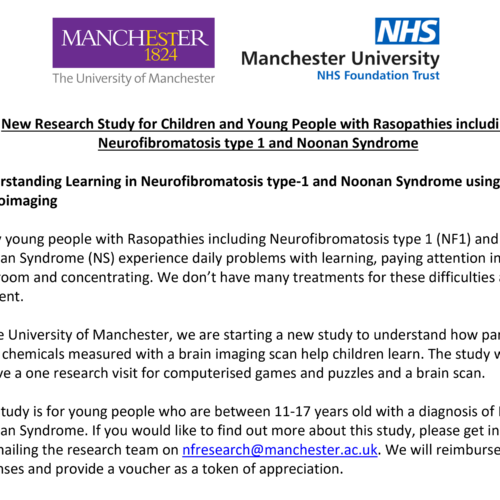 Research project on learning in young people with NS